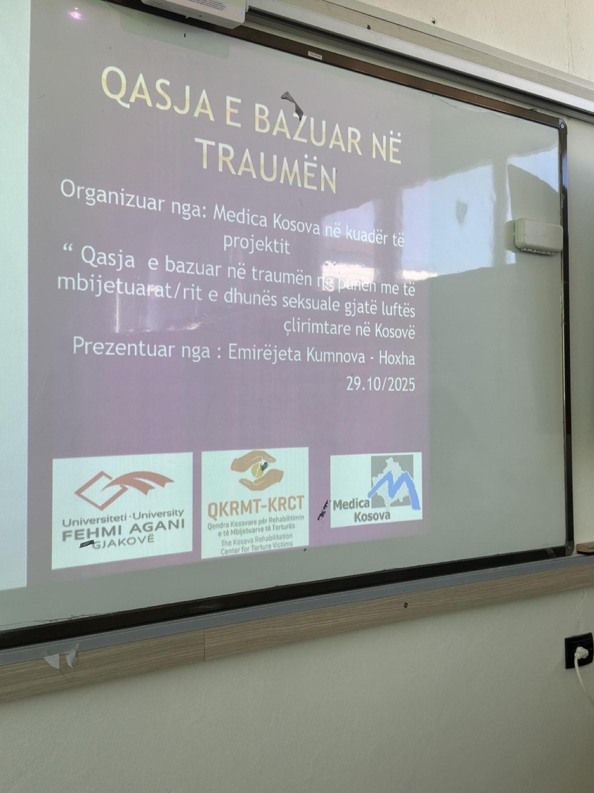 Mbahet trajnimi i organizuar nga Universiteti "Fehmi Agani" në Gjakovë në bashkëpunim me OJQ Medika Kosova